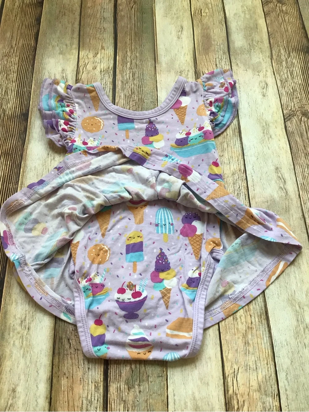 Little Sleepies Ice Cream Skirted Bodysuit